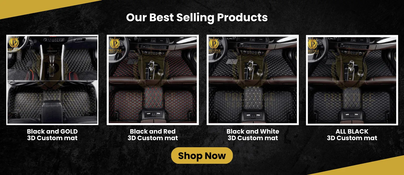 Our Best Selling Products banner (WebP) Best-selling custom car floor mats collage banner